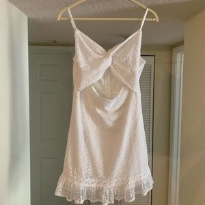Hello molly white spaghetti strap mini dress